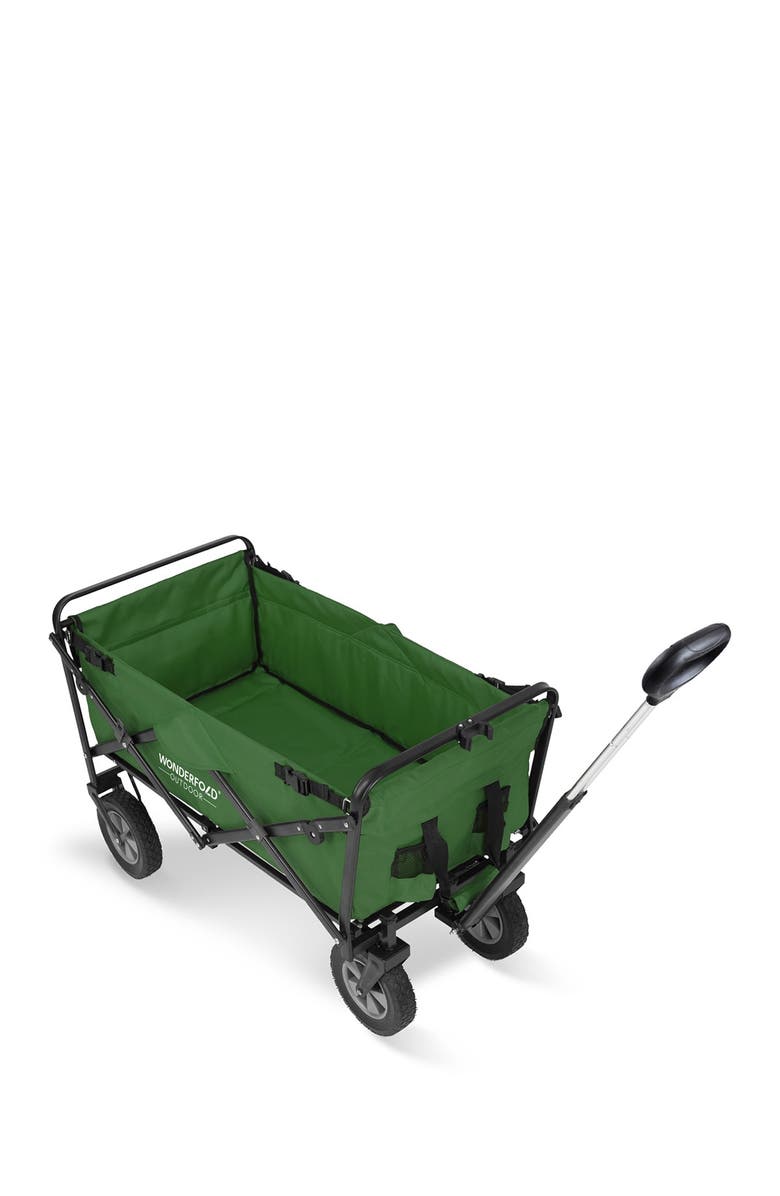 WonderFold Utility Folding Wagon with Stand - Green, Alternate, color, 