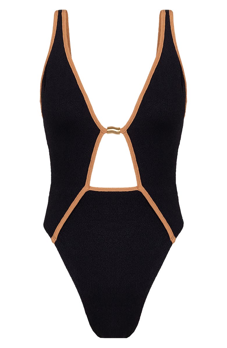 ViX Paula Hermanny Firenze Lily Kara One-Piece Swimsuit, Alternate, color, Black