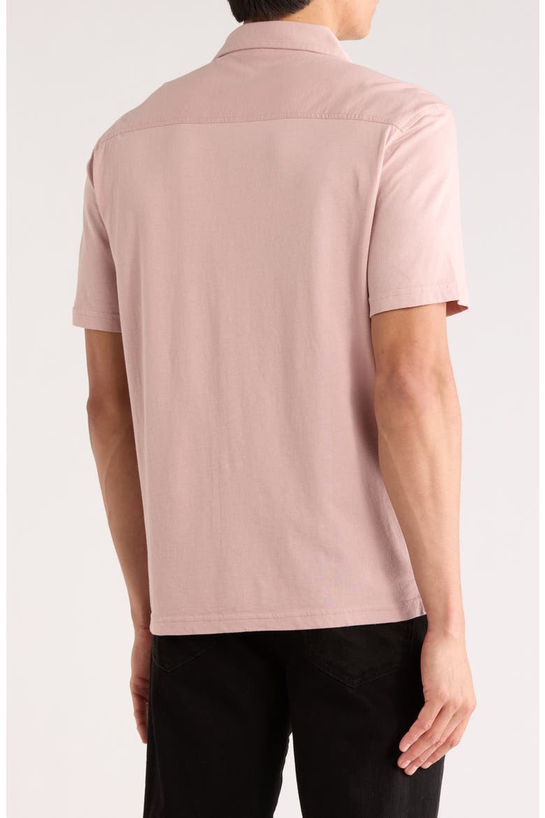 Brewer Cotton Camp Shirt, Alternate, color, PINK SAND