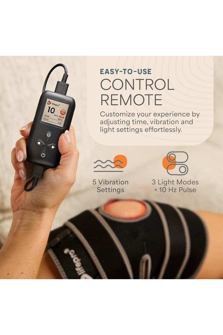 Biorecover Knee Massager with Heat & Red Light Therapy for Knee Brace  Infrared Therapy Device, Alternate, color, Grey
