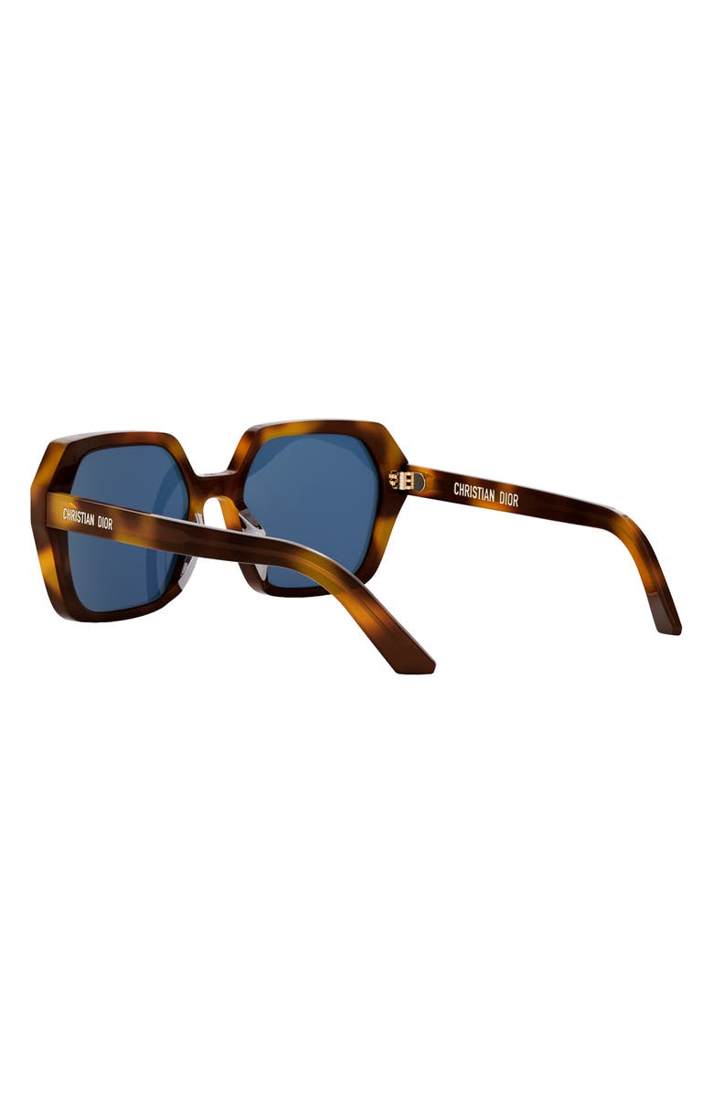 DIOR 'DiorMidnight S2F 56mm Geometric Sunglasses, Alternate, color, Blonde Havana / Blue