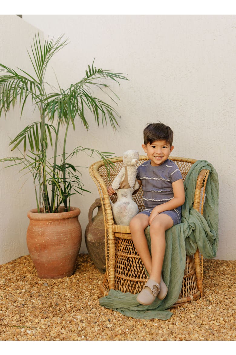 Looms Holland Collection - Boys Wave Knit 2 Piece Set, Alternate, color, Blue/Ivory