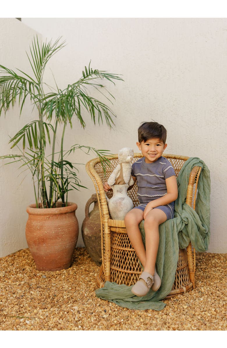 Ely's & Co. Looms Holland Collection - Boys Wave Knit 2 Piece Set, Alternate, color, Blue/Ivory