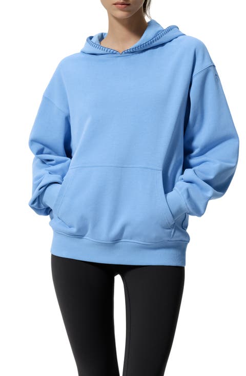 SILKERRY Oversized Seamflow Douceur Stand Collar with Half-Zip Hoodie