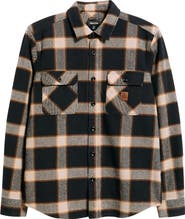 Brixton Bowery Standard Fit Plaid Heavyweight Cotton Flannel Button-Up Shirt