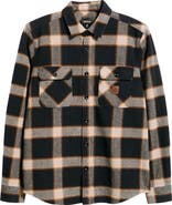 Brixton Bowery Standard Fit Plaid Heavyweight Cotton Flannel Button-Up Shirt
