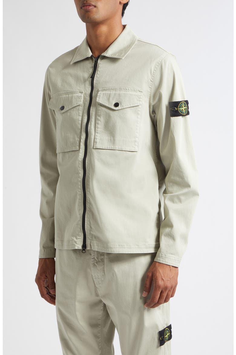 Stretch Cotton Overshirt, Alternate, color, V0095 SAND
