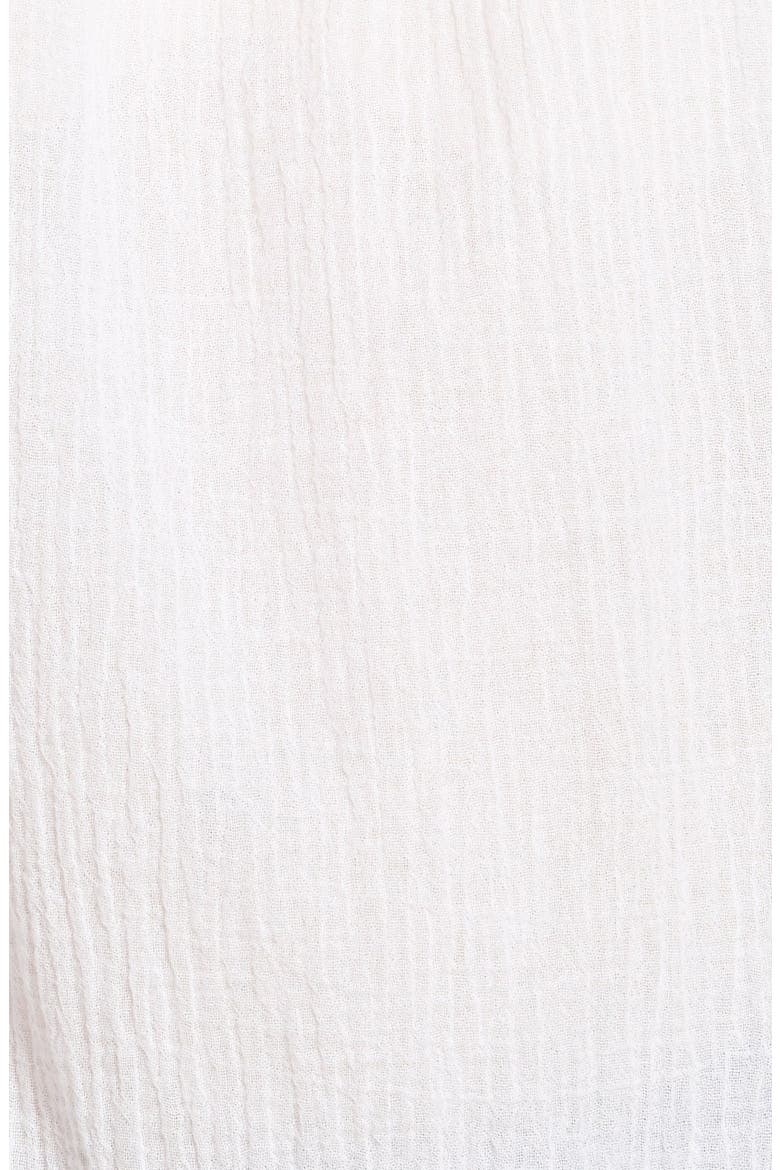 Seam Detail Gauze Peasant Top, Alternate, color, ULTRA WHITE