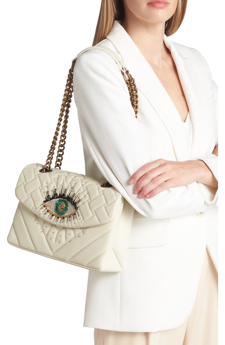 Kurt Geiger London Kensington Eye Quilted Leather Shoulder Bag, Alternate, color,