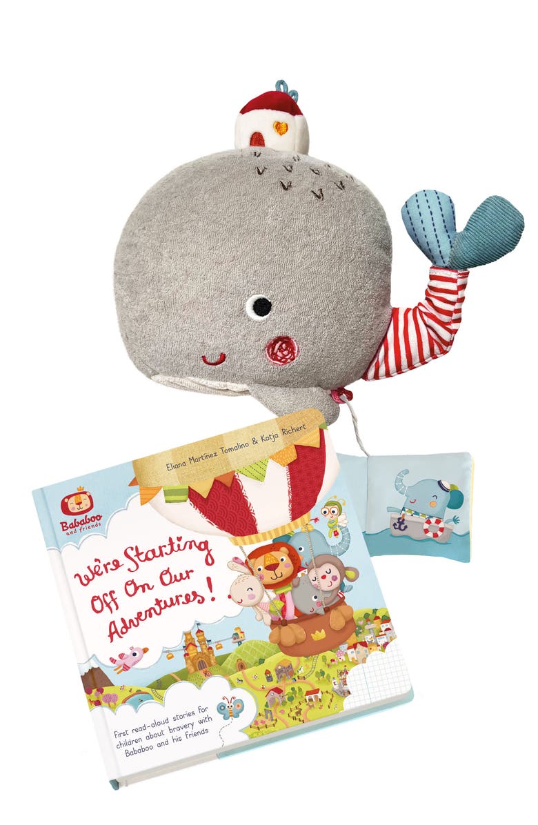 Bababoo and friends<sup>®</sup> Wilma Whale Adventures Book & Plush Set, Main, color, Grey