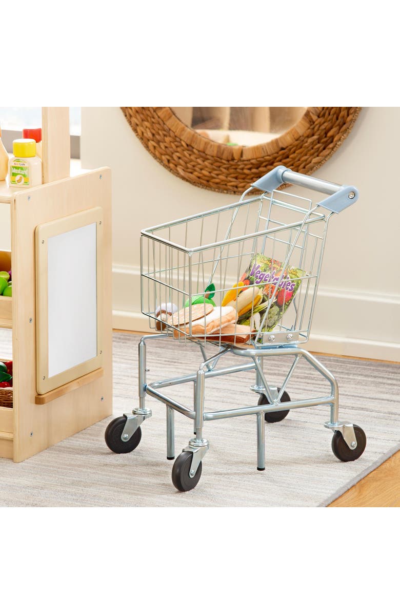 Kaplan Early Learning Company Shop with Me Grocery Cart, Alternate, color, Silver