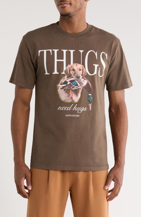 Thugs Hunt Cotton Graphic T-Shirt