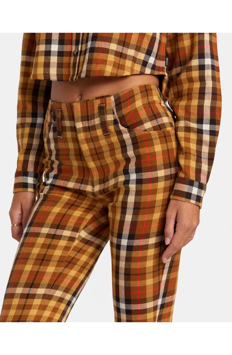 RVCA Kennedy Gingham Flare Pants, Alternate, color,