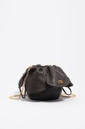 Bimba y Lola Ebony Leather Pétalo Bag