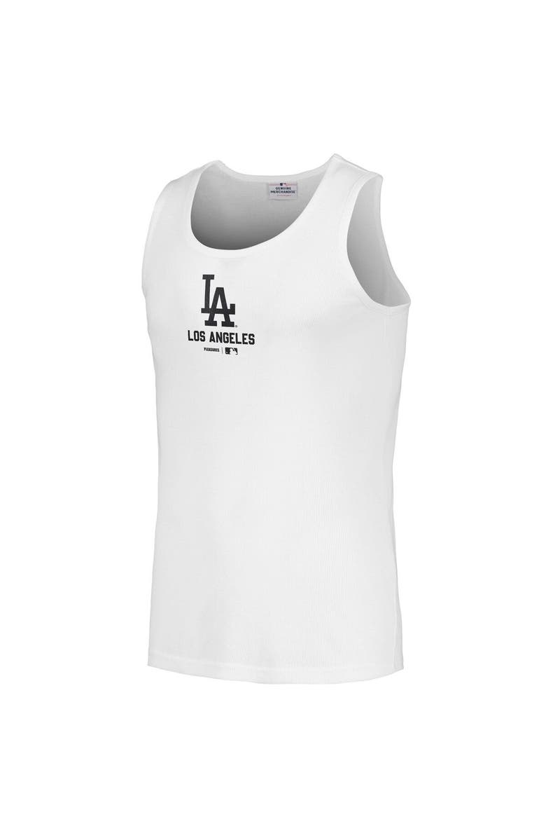 PLEASURES Men's PLEASURES White Los Angeles Dodgers Two-Pack Tank Top, Alternate, color,