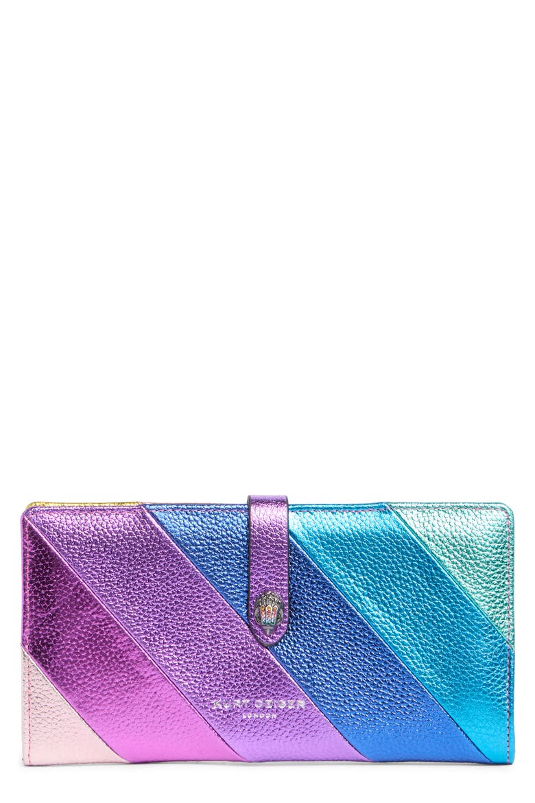 Rainbow Stripe Leather Bifold Wallet (Women) | Nordstromrack