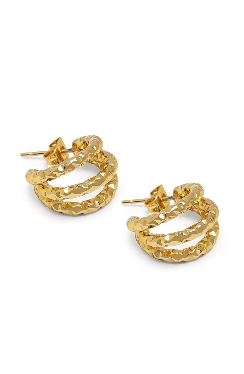 Nialaya Triple Hoop Earrings, Main, color, Gold