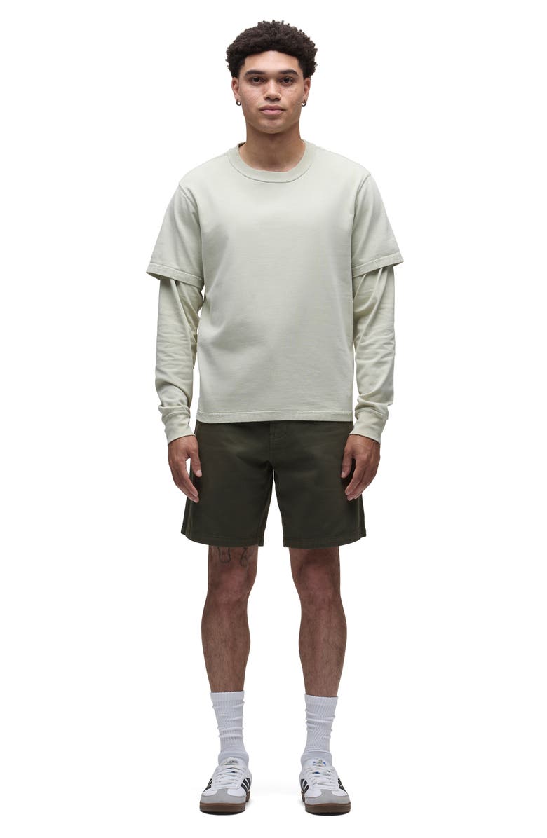 Hudson Jeans Venice Cotton Twill Chino Shorts, Alternate, color, Cypress Green