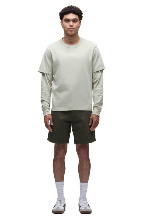 Hudson Jeans Venice Cotton Twill Chino Shorts In Gray