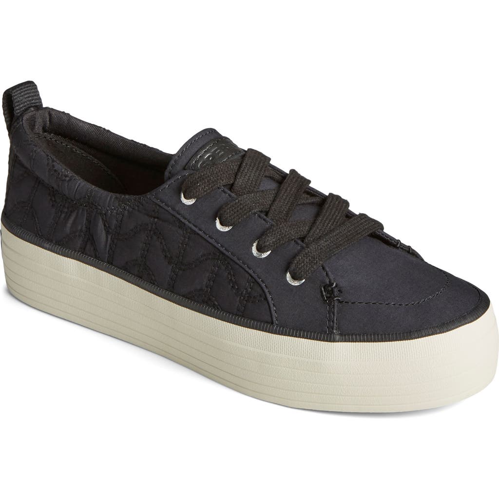 Sperry Lounge Away 2 Linen Sneaker In Black