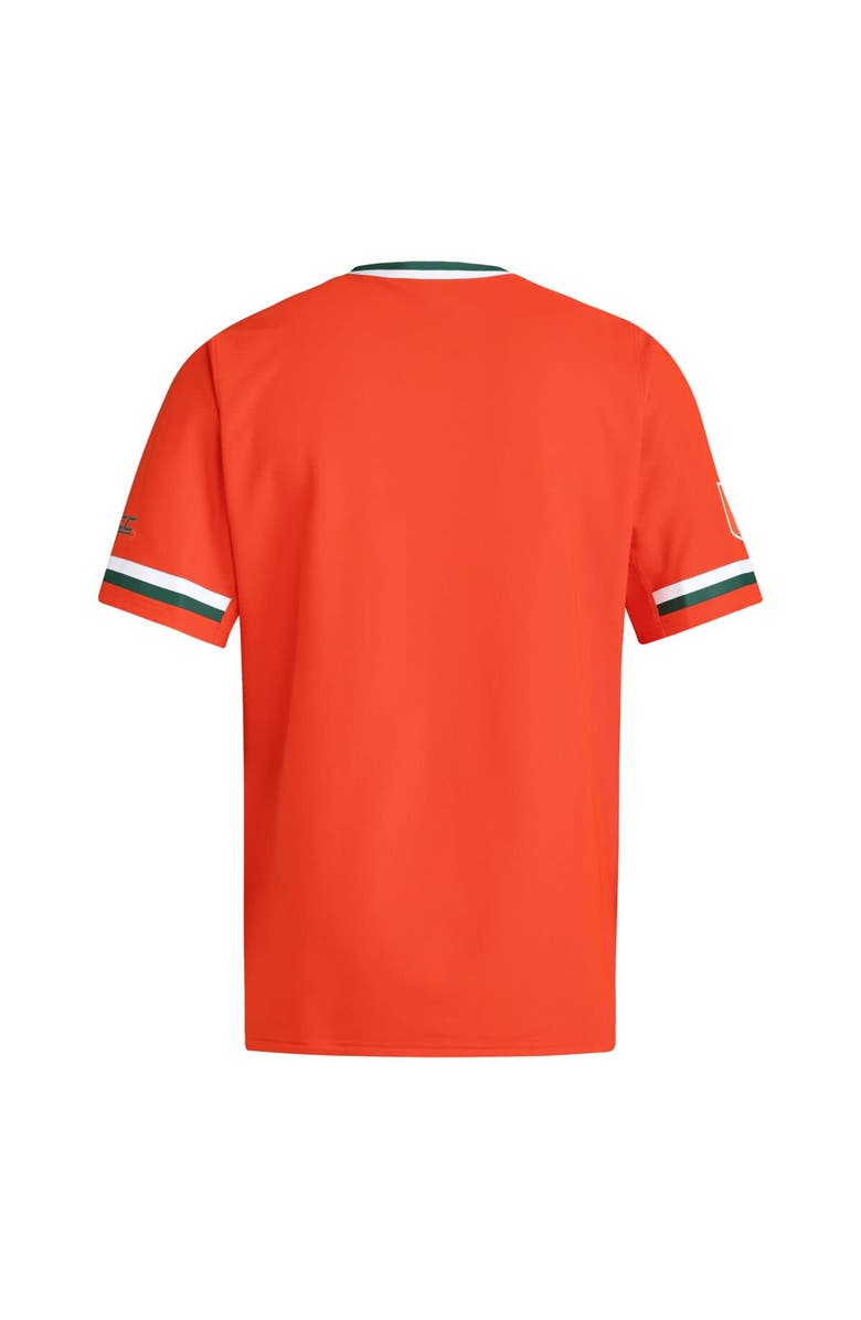 adidas Men's adidas Orange Miami Hurricanes V-Neck Baseball Jersey, Alternate, color, Orange