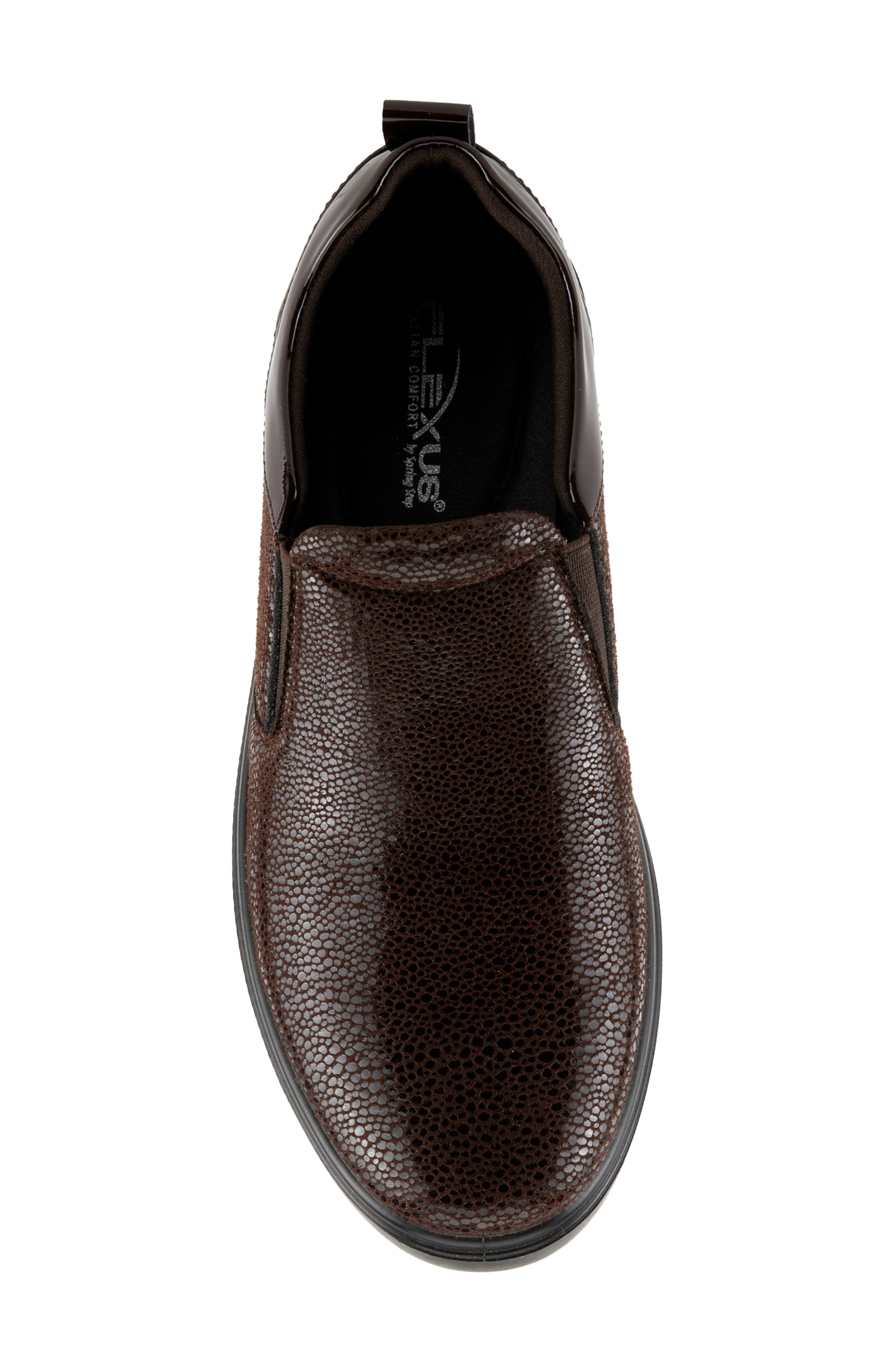 Wrenly Slip-On Wedge Sneaker, Alternate, color, CHOCOLATE BROWN