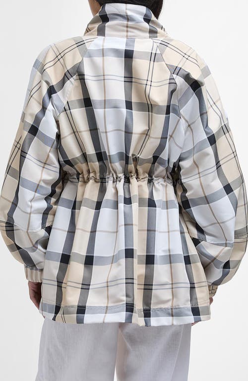 Barbour Showerproof Check Jacket In Safari Dress Tartan/mist