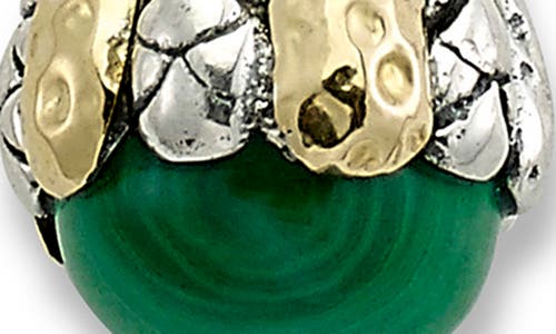 Samuel B. Sterling Silver & 18k Gold Drop Earrings In Green