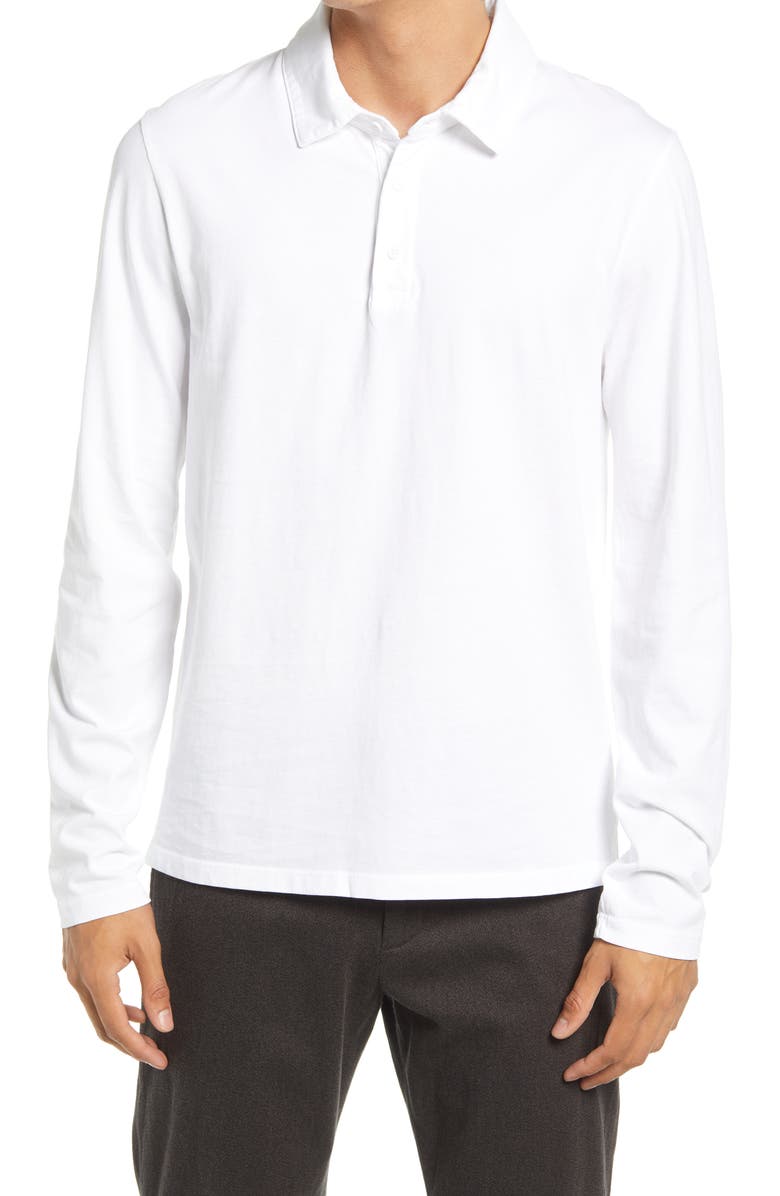 Vince Garment Dyed Long Sleeve Polo, Main, color,