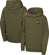 Nike Youth Nike Olive Kansas City Chiefs 2025 Salute to Service Club Fleece Hoodie