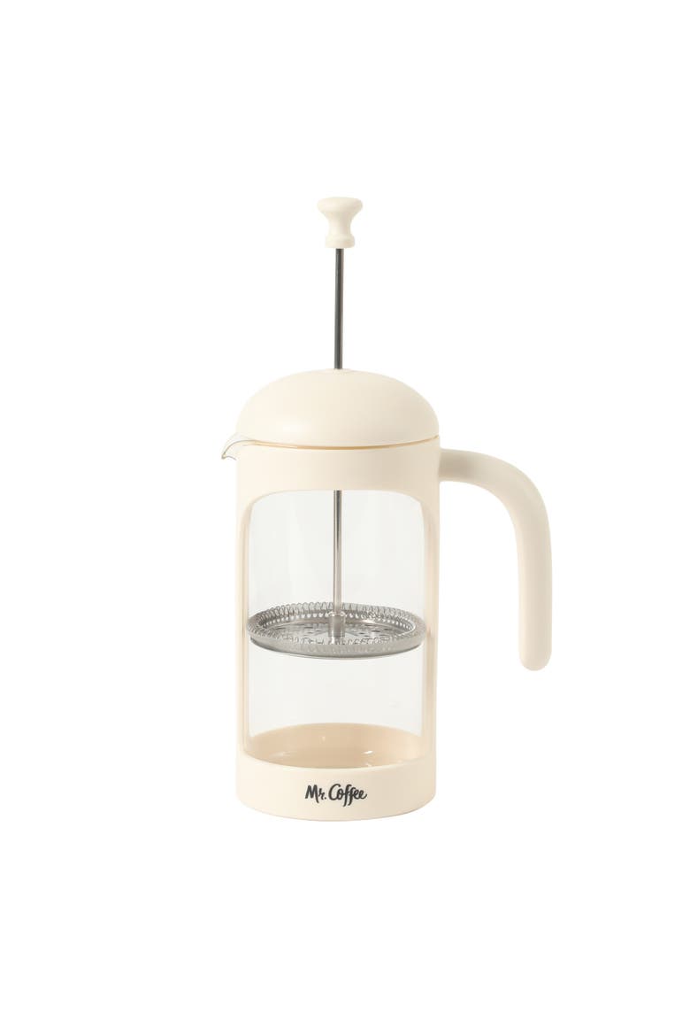 Retro Brew 31 oz Borosilicate Glass Coffee Press, Alternate, color, Cream