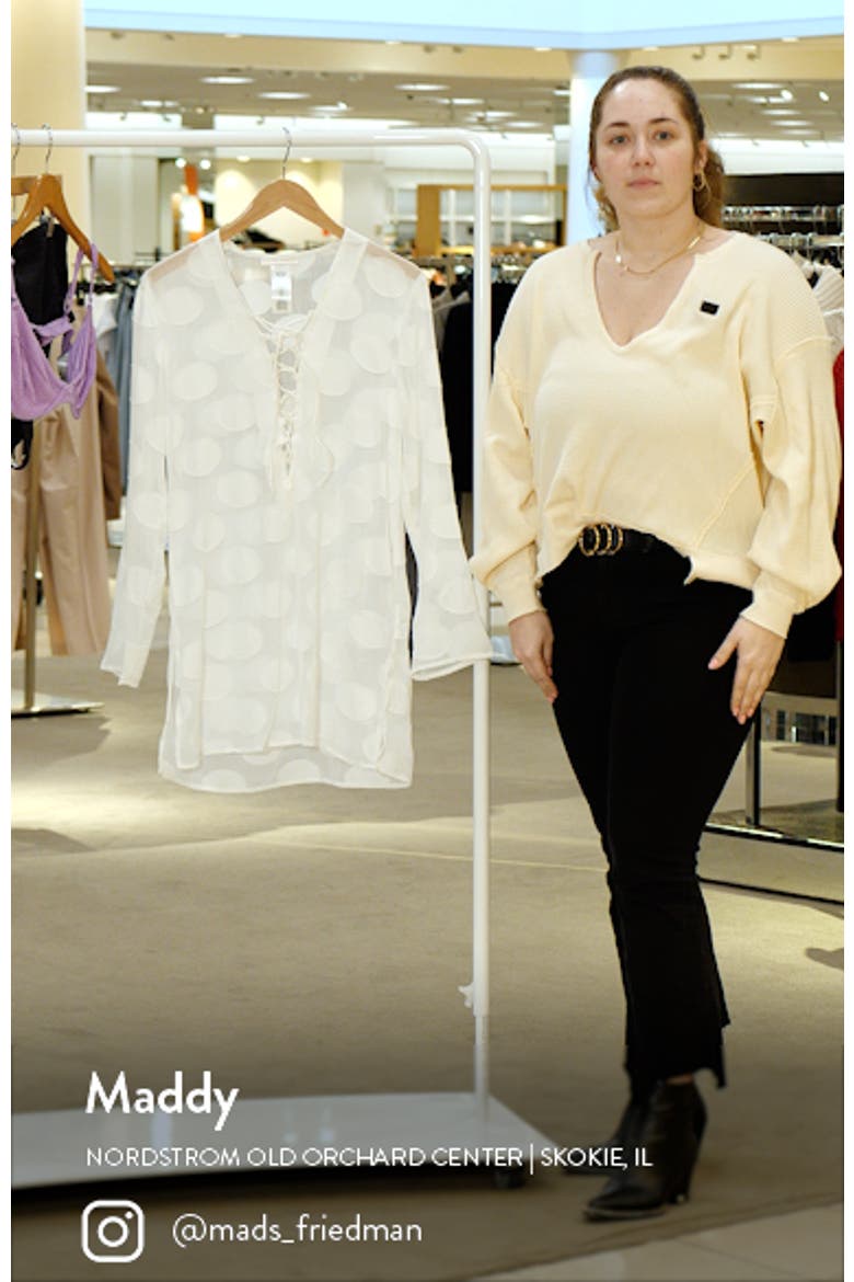 Mod For Dot Long Sleeve Cover-Up Tunic Dress video