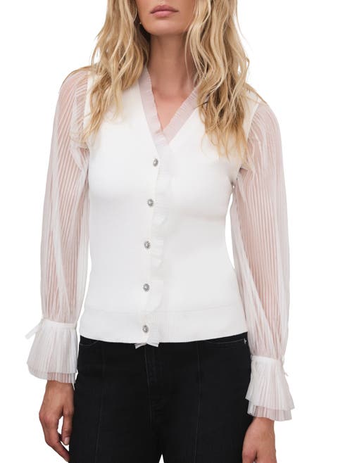Sheer Sleeve Cardigan