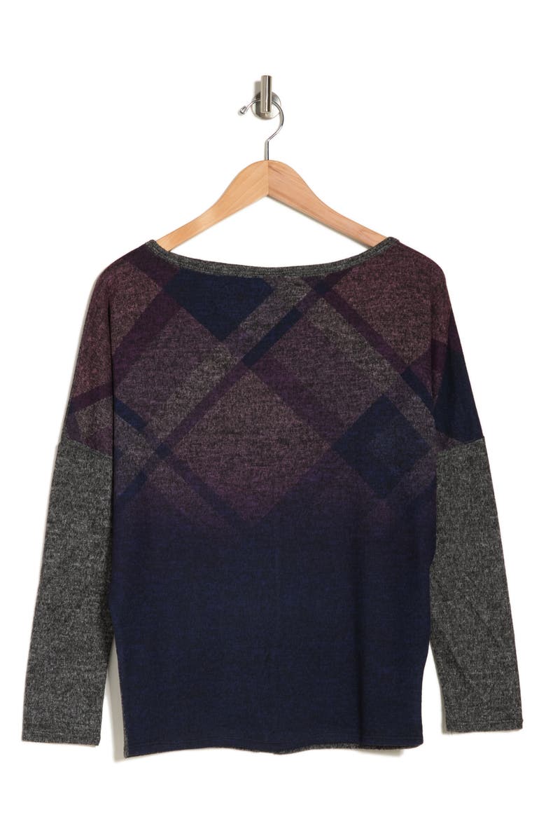 GO COUTURE Boat Neck Pullover, Alternate, color, Beetroot Purple