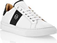 PHILIPP PLEIN Leather Lo-Top Sneakers Hexagon Performace Men