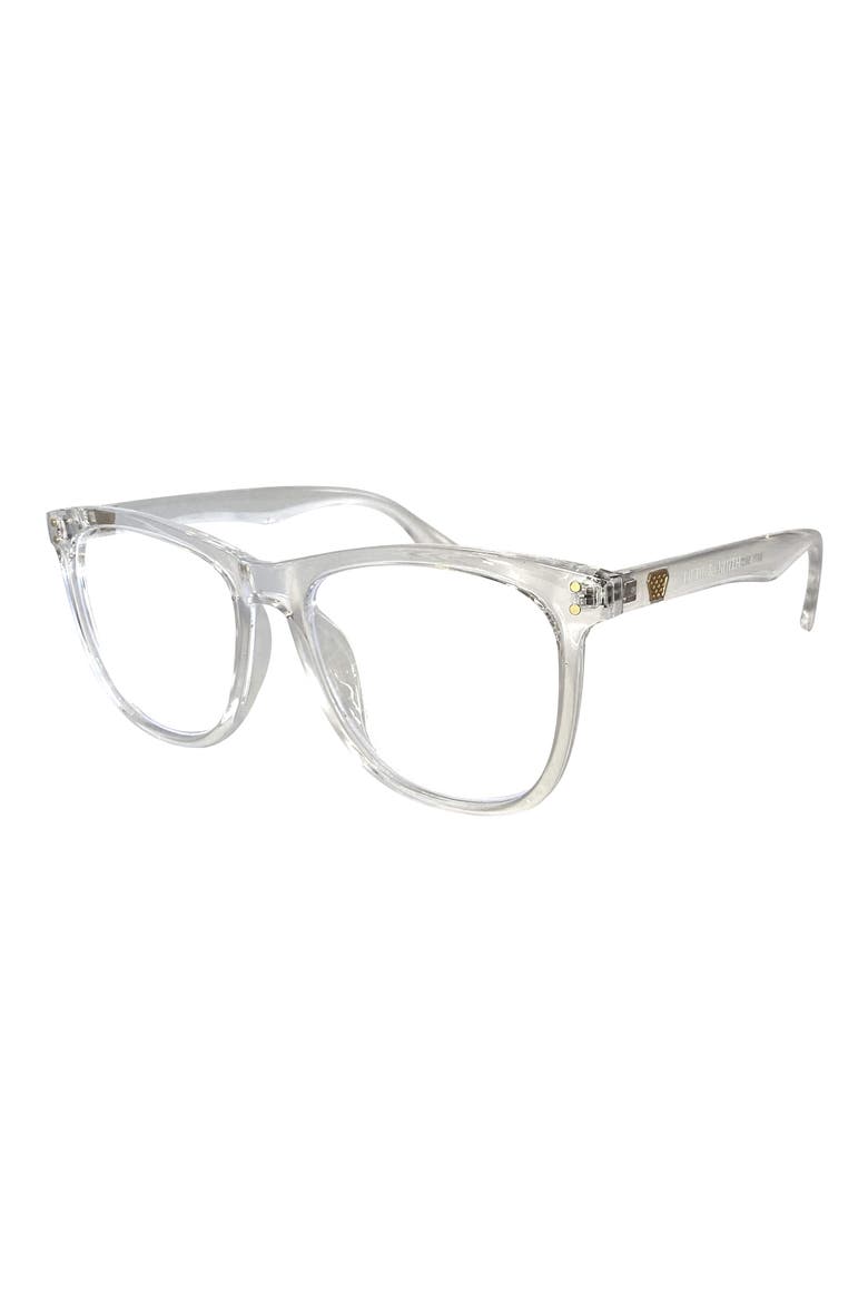Mesa 56mm Round Blue Light Filtering Glasses, Main, color, CLEAR