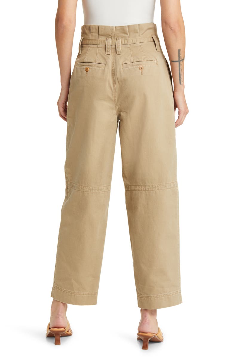Madewell Paperbag Trench Trousers in (Re)generative Chino, Alternate, color, 