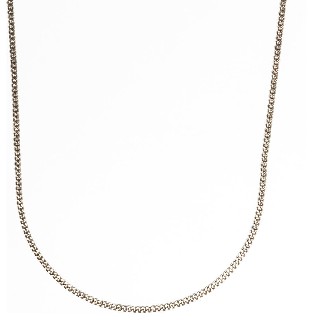 Loupn Thin Cuban Chain Necklace In Metallic