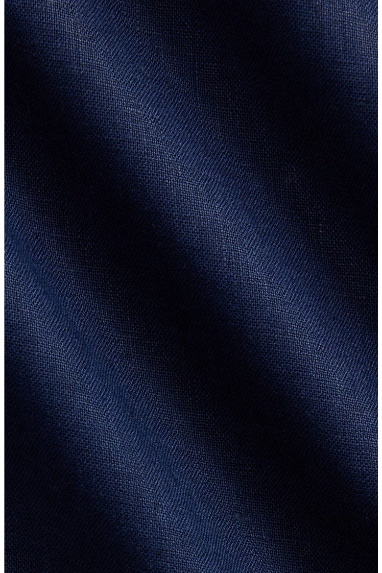 Piece Dye Linen Short Sleeve Button-Down Shirt, Alternate, color, NEWPORT NAVY