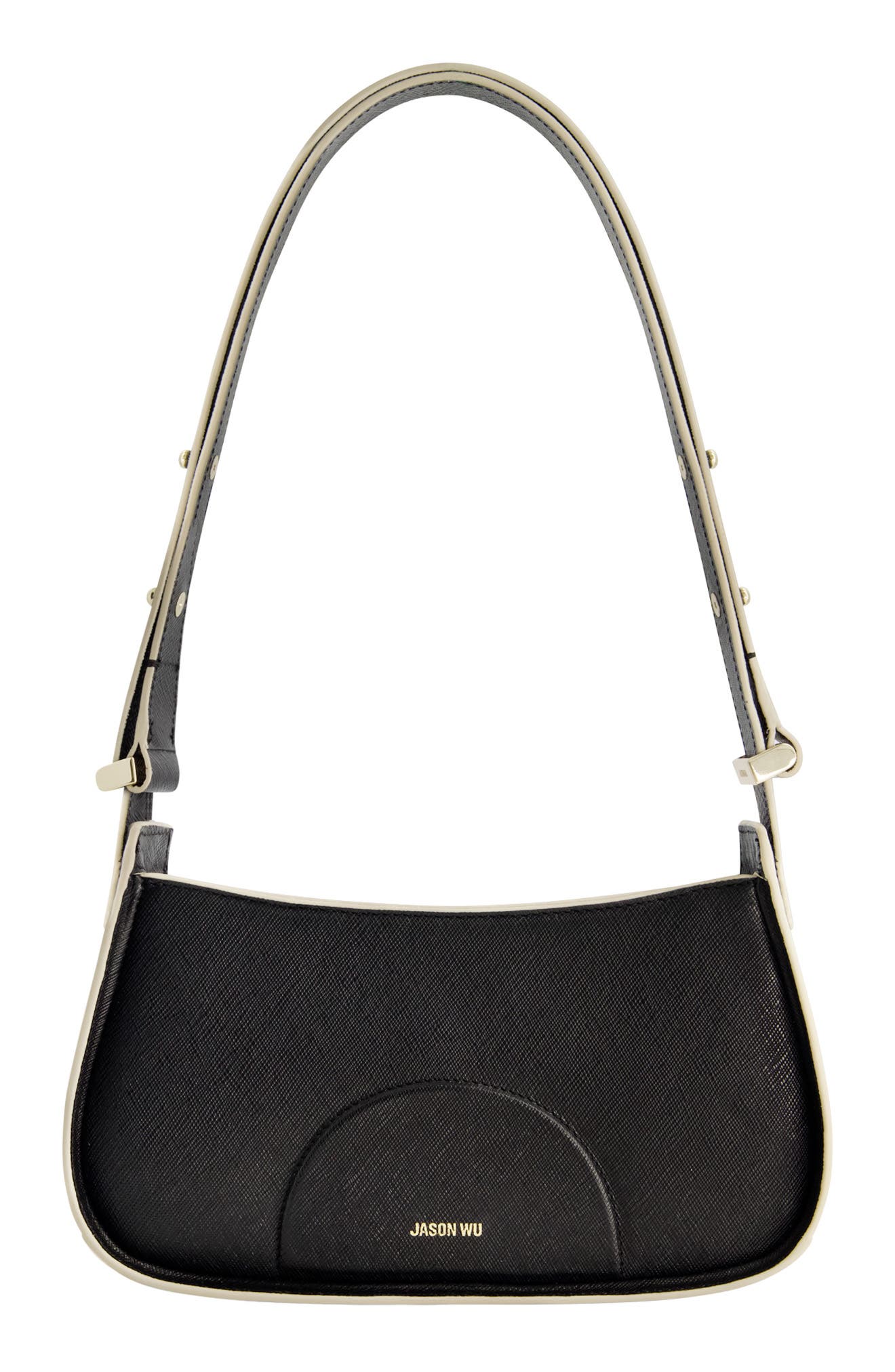 ELSA CRESENT SHOULDER BAG, Main, color, BLACK