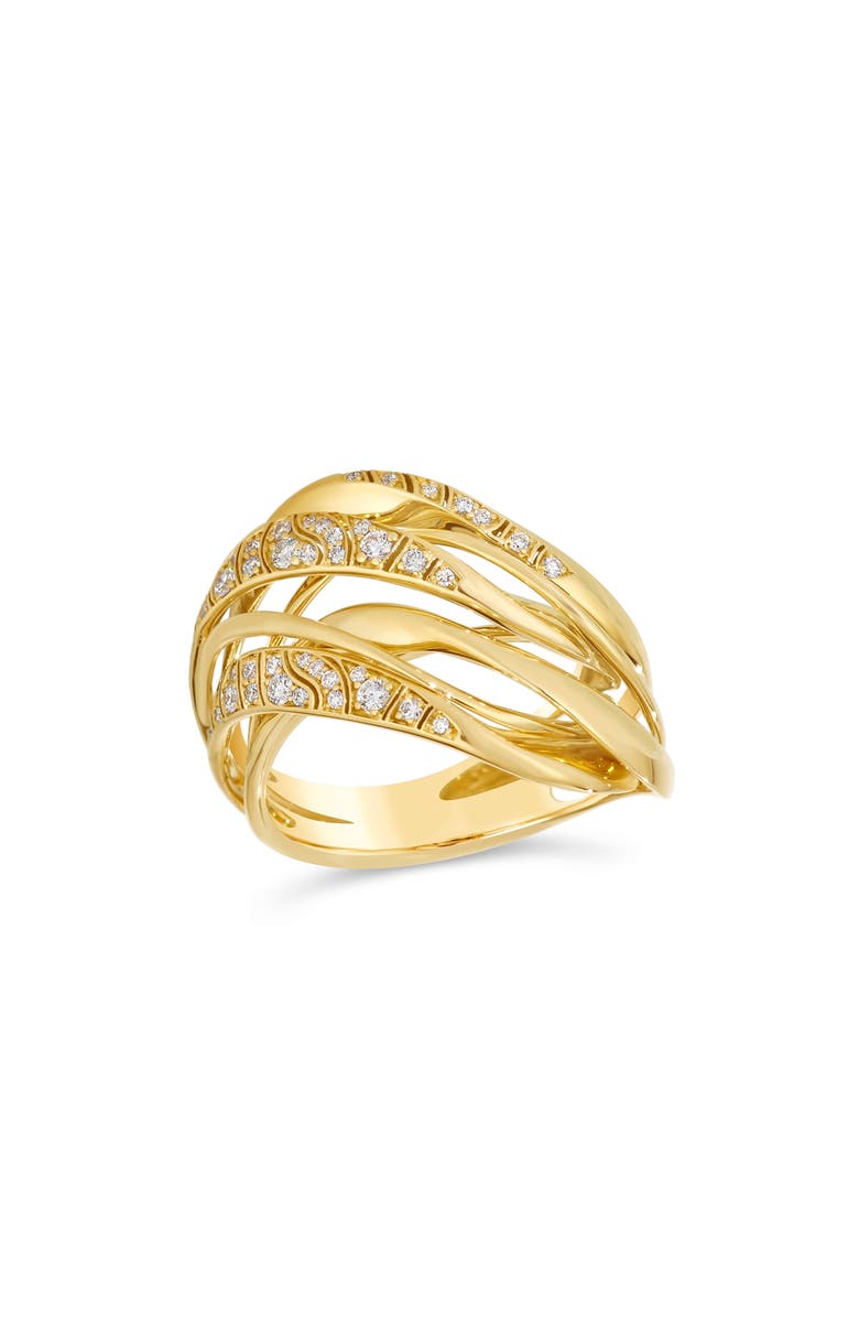 Hueb Dunas 18K Gold & Diamond Ring, Main, color, 