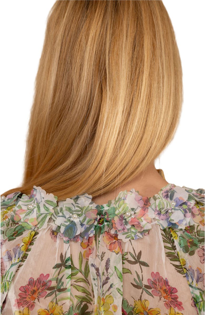 Hale Bob Monica Silk Floral Applique Top, Alternate, color, 