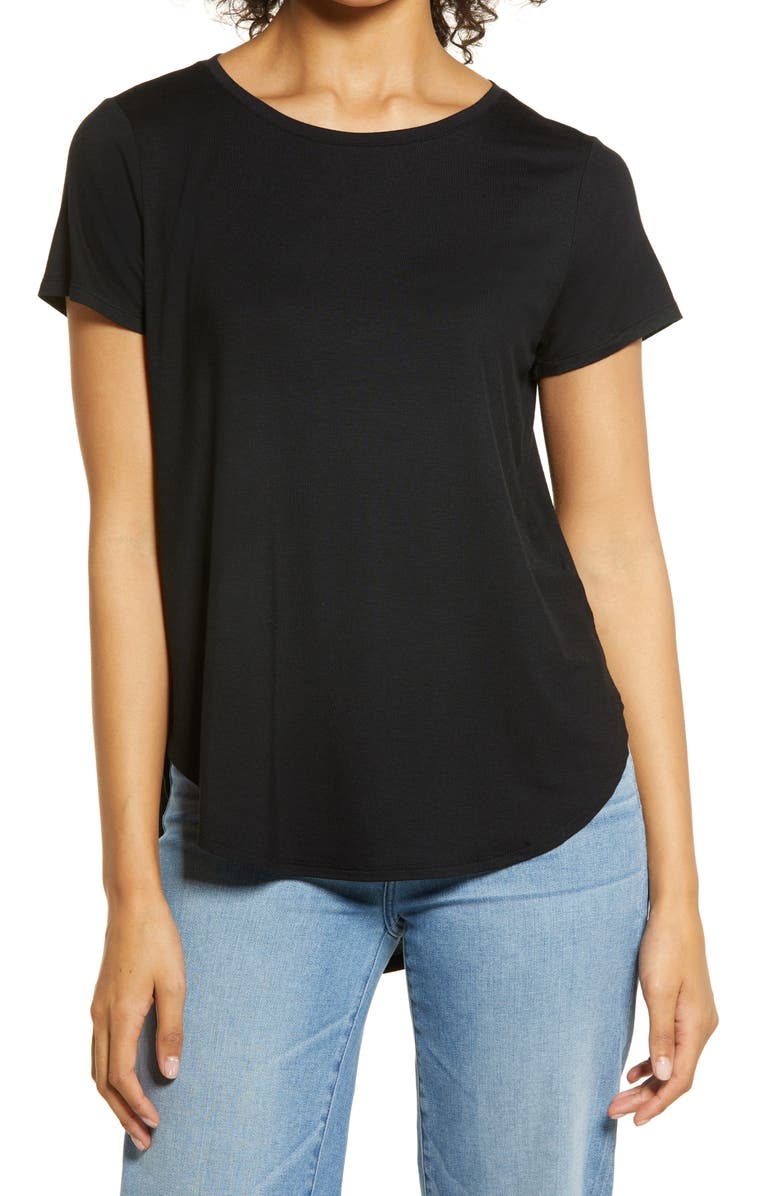 Halogen<sup>®</sup> Shirttail Hem T-Shirt, Main, color,