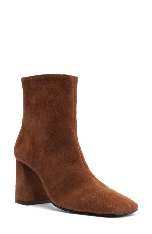 Schutz Leia Square Toe Boot In Brown