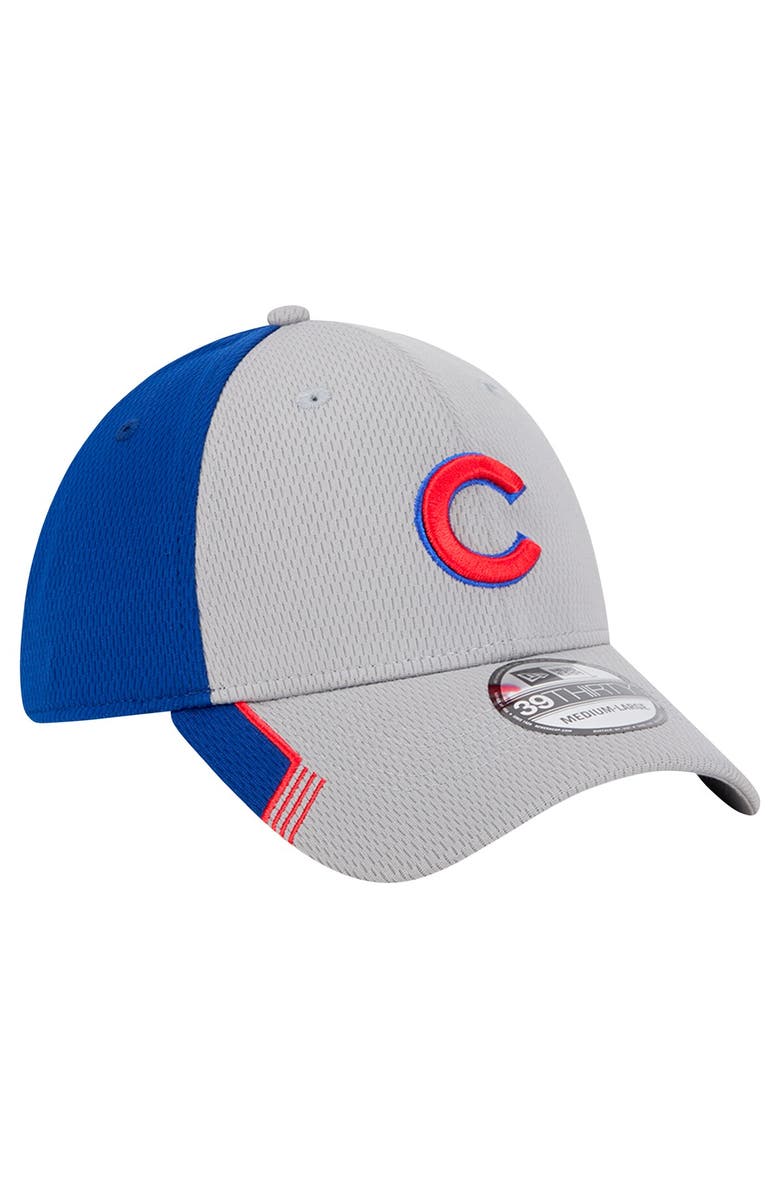 New Era Men's New Era Gray/Royal Chicago Cubs Visor Trim 39THIRTY Flex Hat, Alternate, color, Gray