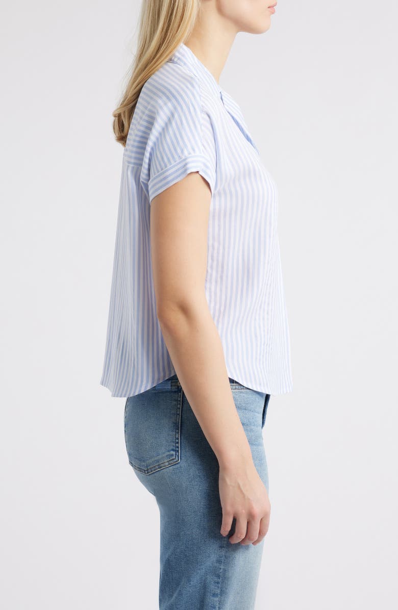 beachlunchlounge Denise Stripe Shirt, Alternate, color, Fresh Peri