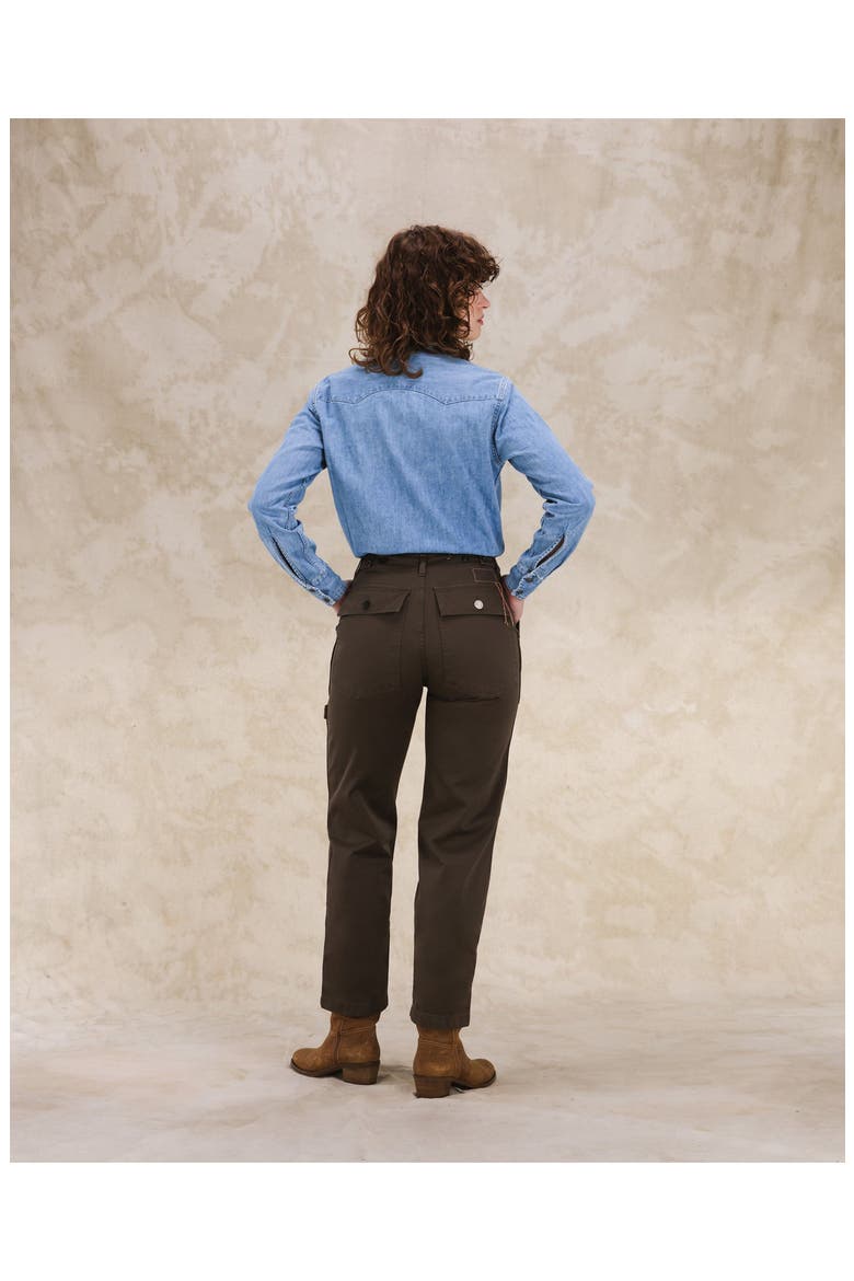 Jerryt Gabardine Fatigue Trousers, Alternate, color, BROWN