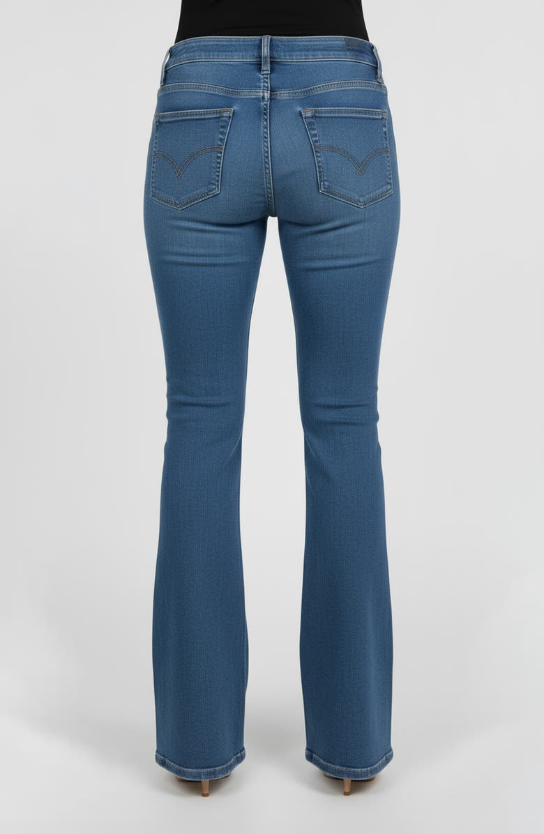 bebe The Core Flare Leg Jeans, Alternate, color, Medium Blue