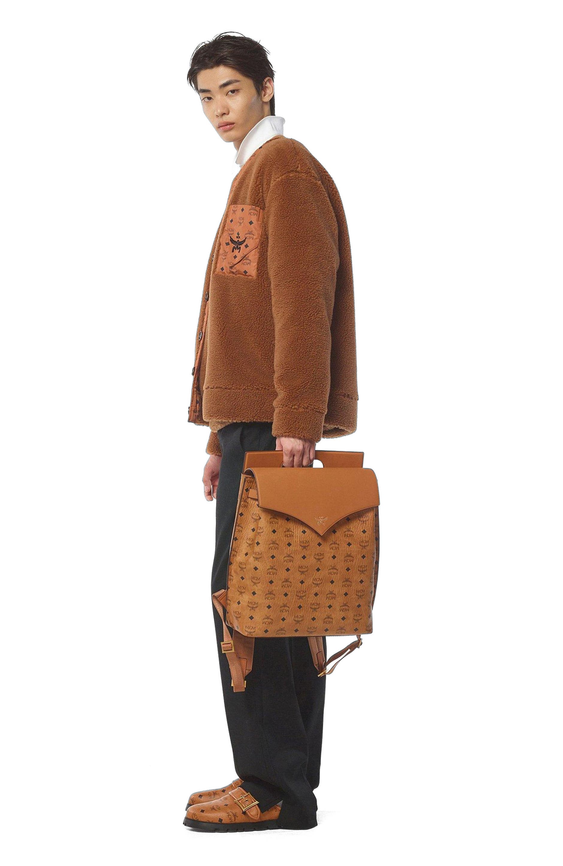 MCM Diamond Backpack in Visetos Leather Mix, Main, color, 