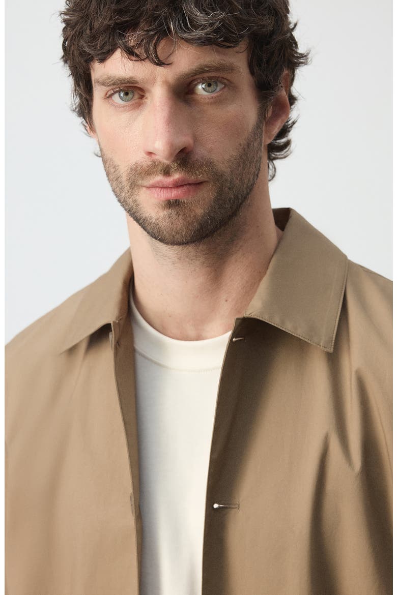 Light Cotton Shirt Jacket, Alternate, color, BURNT ORANGE